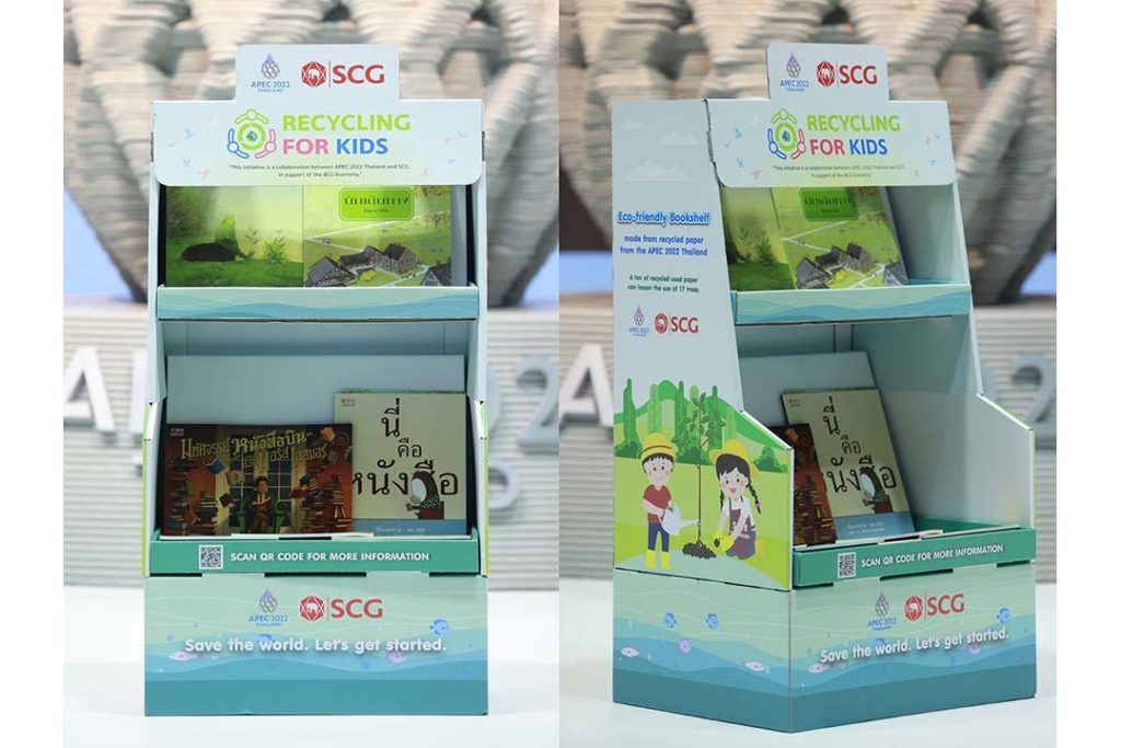 Scg Apec 2022 Thailand Presents Recycled Eco Friendly Bookshelves To